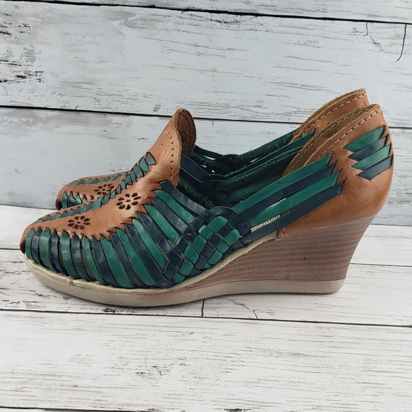 ZAACHILA Mexican Huarache wedge sandals 7 - Picture 6 of 12